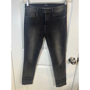 Driftwood Women Jackie Black Embroidered Skinny Jeans Size 28
